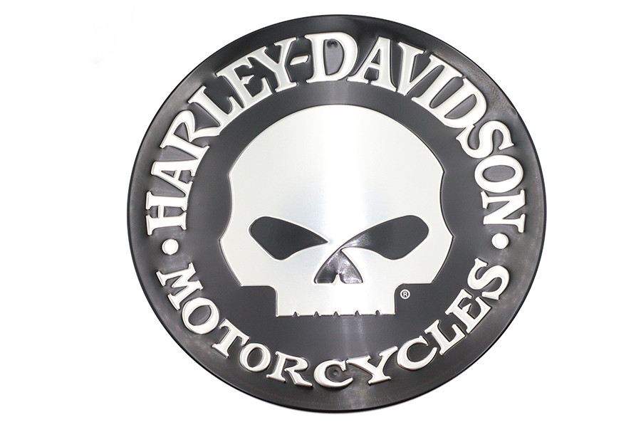 OE #HDL-15529 - Harley Davidson Skull Tin Sign