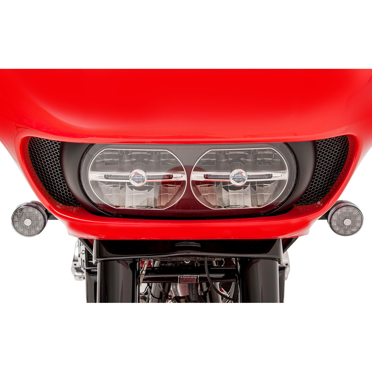 Klock Werks #KWS-01-0368-B - Fairing Vent Screen - Round - Black - FLTR