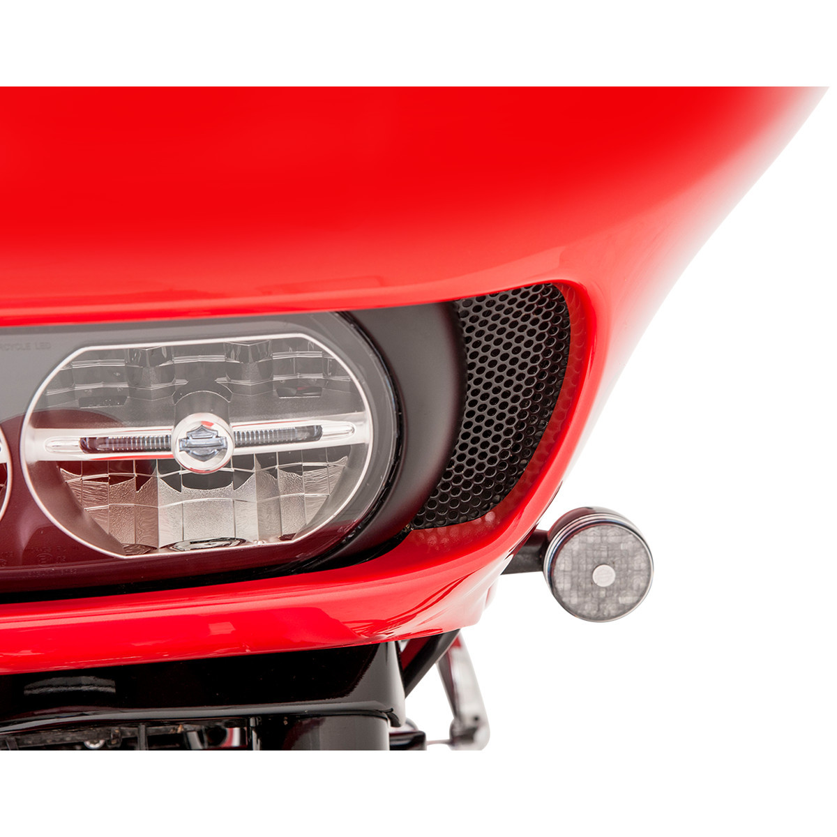 Klock Werks #KWS-01-0368-B - Fairing Vent Screen - Round - Black - FLTR