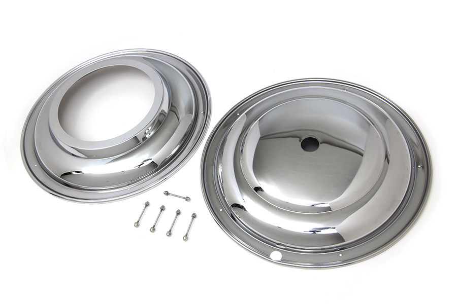 V-Twin - 16 inch Front Wheel Cover Set Chrome