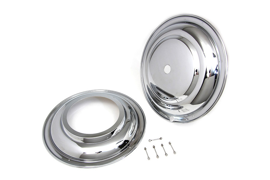 V-Twin - 16 inch Front Wheel Cover Set Chrome