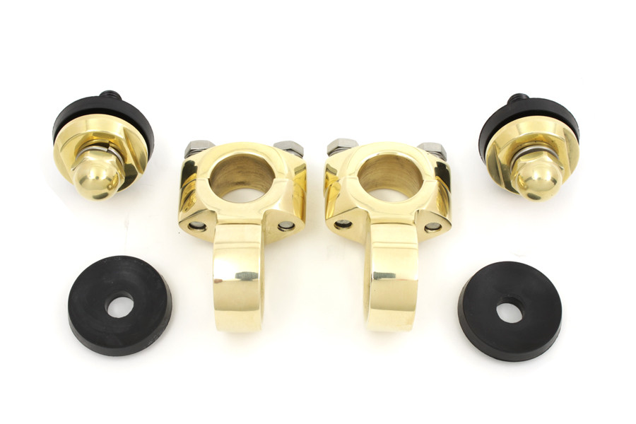 V-Twin - Polished Brass Flanders Riser Tops