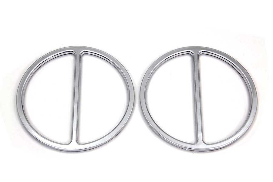 American Dresser #77548 - Chrome Cross Bar Front Speaker Grill Set