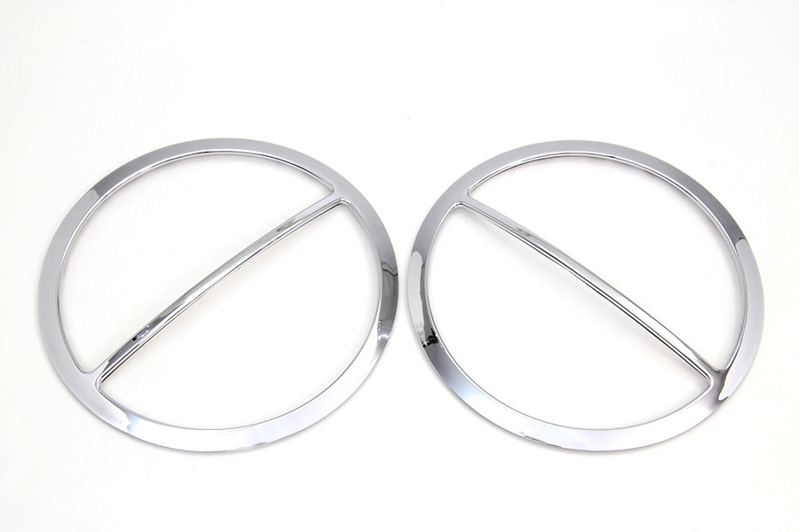 American Dresser #77542 - Chrome Cross Bar Front Speaker Grill Set