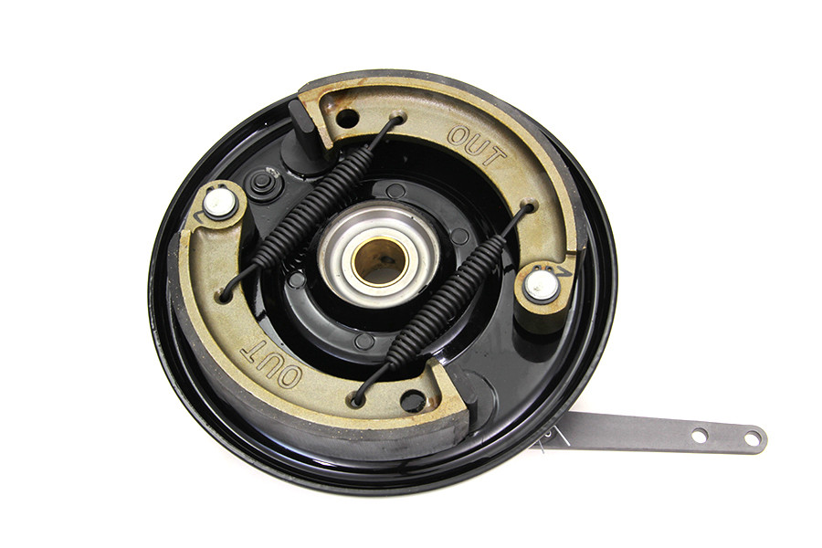 V-Twin #0409812 - Dual Cam Brake Backing Plate Assembly Black