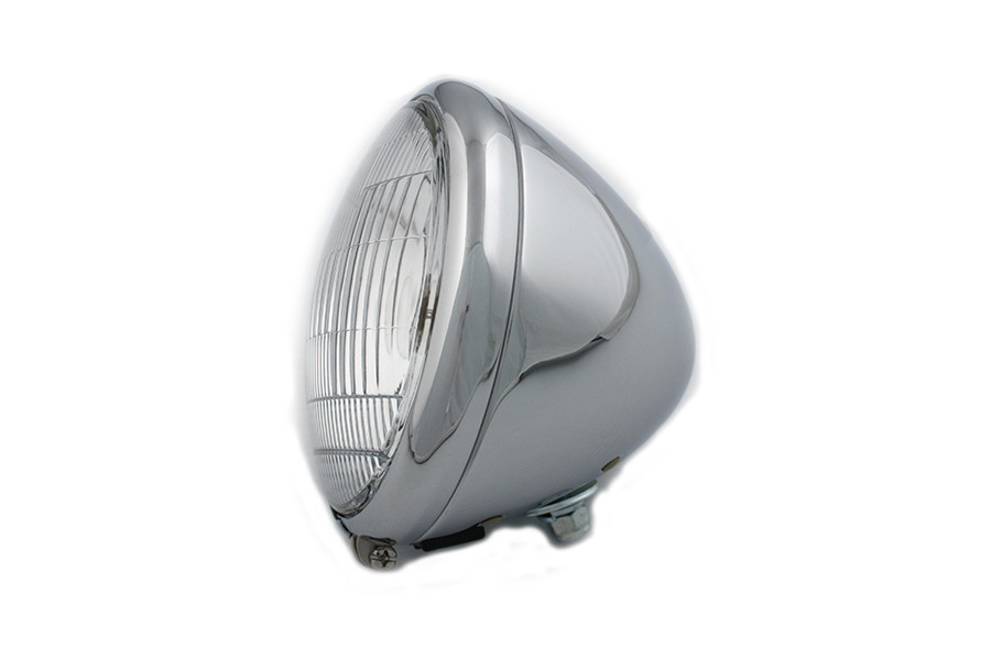 V-Twin #20-0328  *QTY48 - 6-1/2 inch Spring Fork 6 Volt Headlamp Chrome