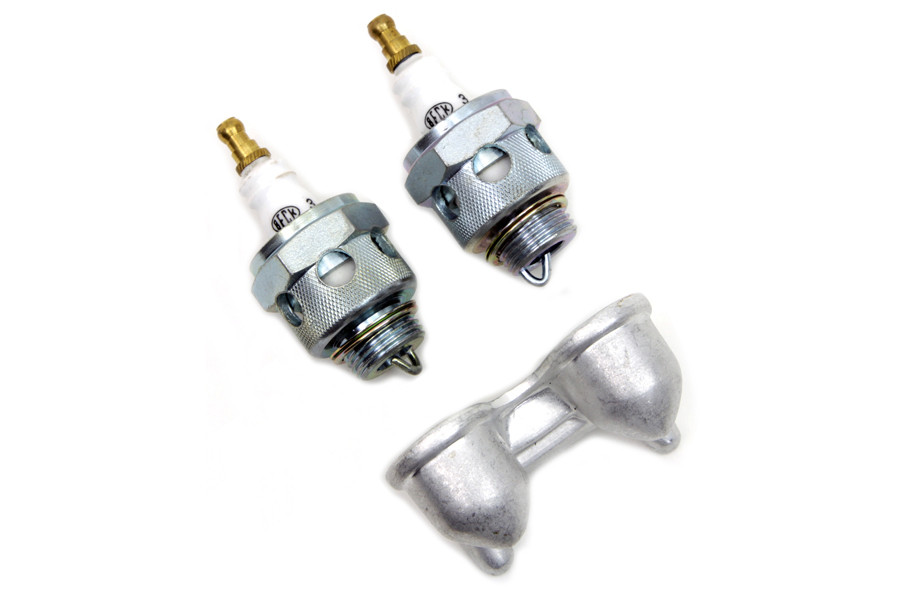 V-Twin - Beck Spark Plug Set with Holder