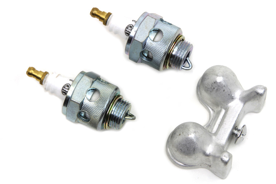 V-Twin - Beck Spark Plug Set with Holder