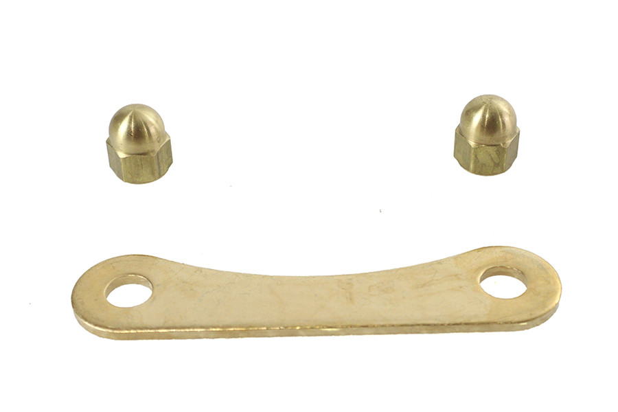 V-Twin #46062-88 - Spring Fork Bridge Top Plate Rod Support Brass