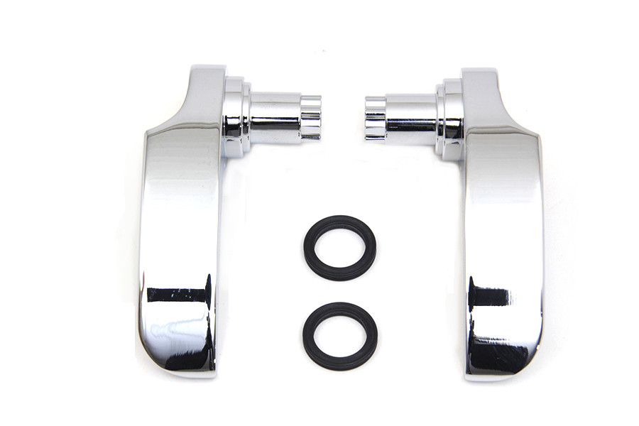 V-Twin #302477 - Chrome Saddlebag Handle Kit