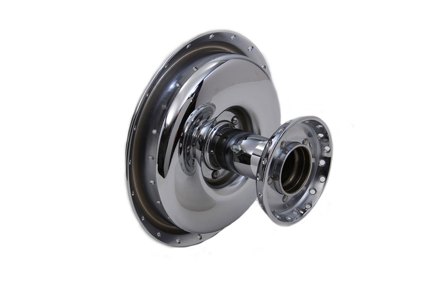 V-Twin #61049C - Front Wheel Hub and Brake Drum Chrome