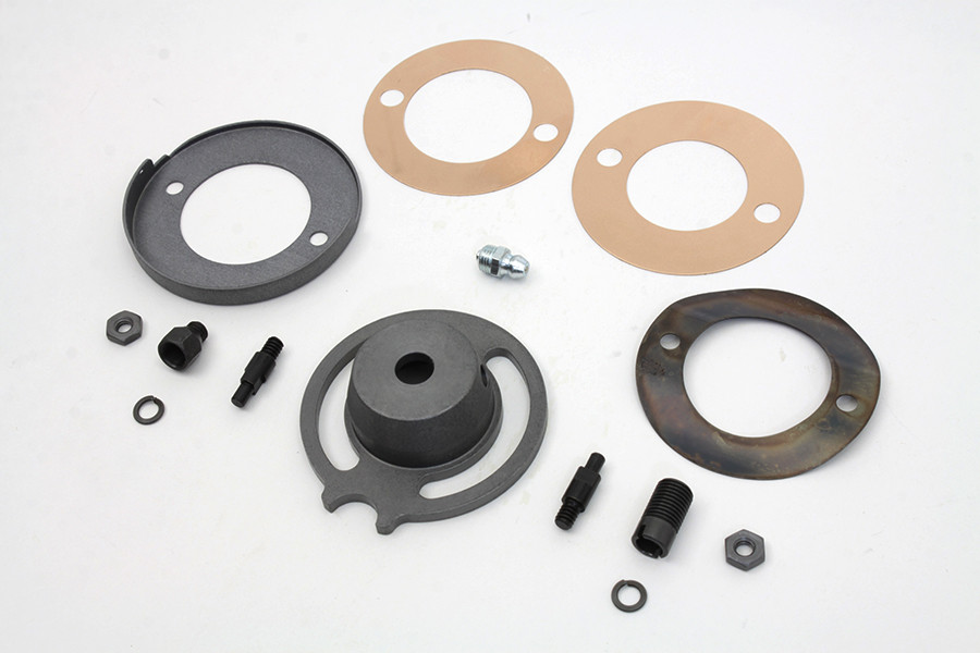 V-Twin - Parkerized Front Brake Plate Cover Kit