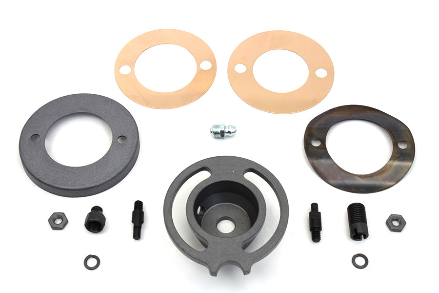 V-Twin - Parkerized Front Brake Plate Cover Kit