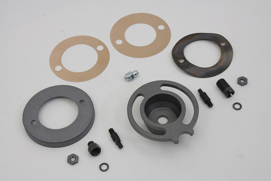 V-Twin - Parkerized Front Brake Plate Cover Kit