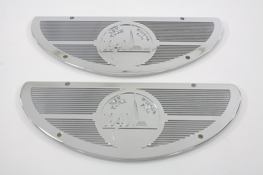 V-Twin - Chrome World's Fair 1940 Footboard Mats