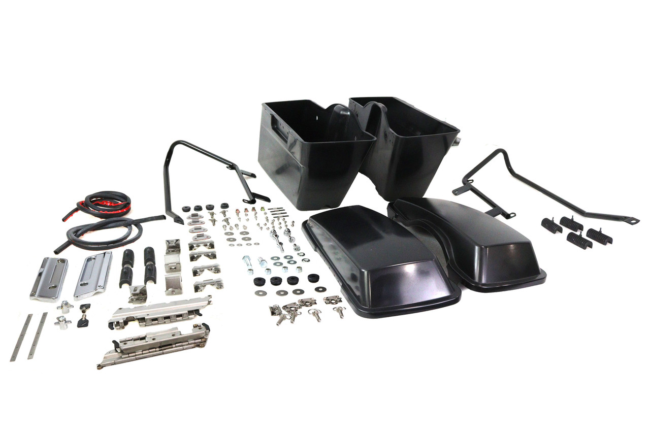 V-Twin - Softail Saddlebag Kit Black