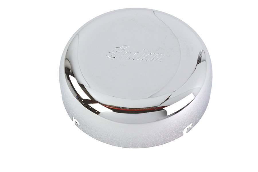 V-Twin #75770A - 7 inch Script Air Cleaner Cover Chrome