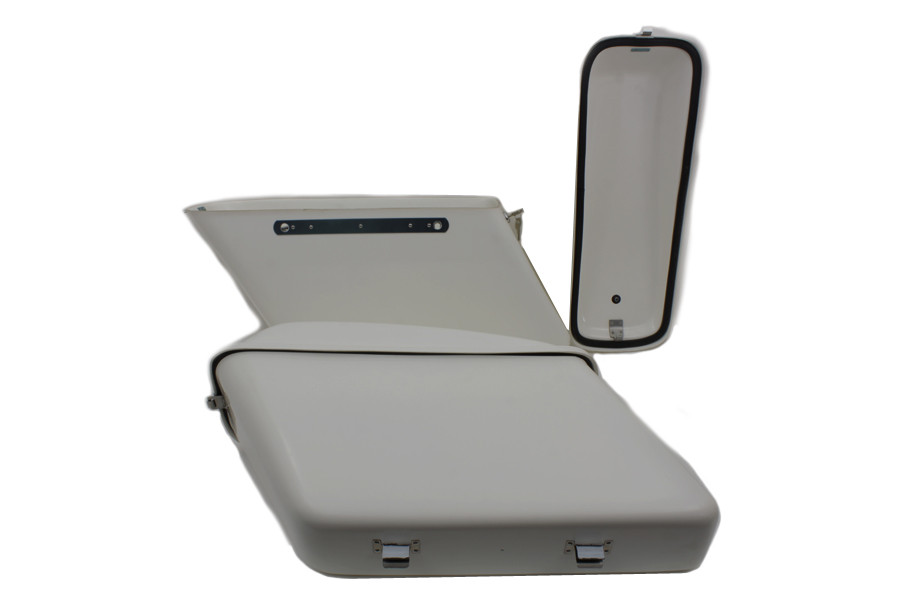 V-Twin - Replica White Saddlebag Set
