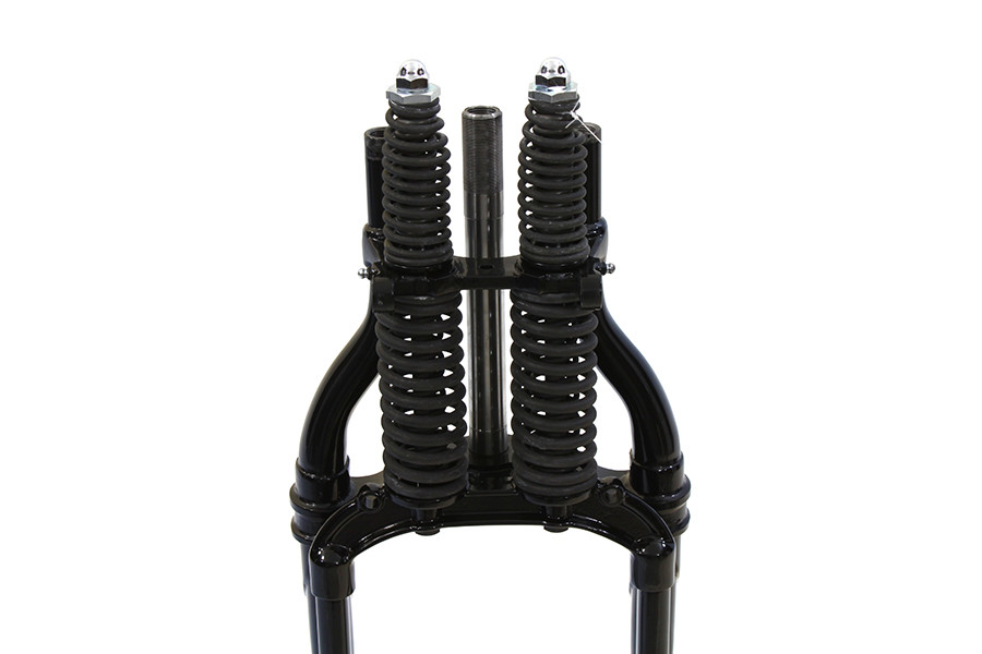 V-Twin - Black 18 inch Offset Spring Fork Assembly