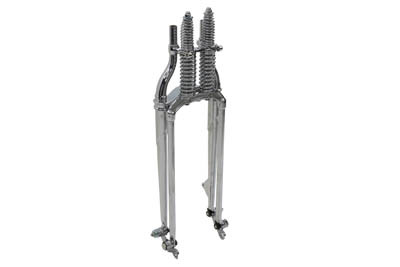 V-Twin - 22 inch Inline Spring Fork Chrome +4 inch