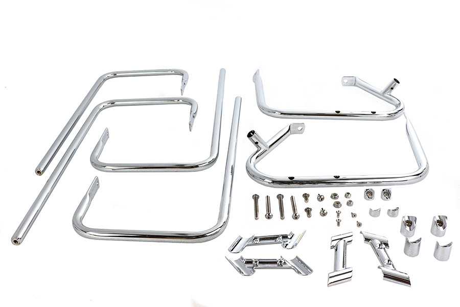 V-Twin #302197 - Chrome Saddlebag Guard Kit