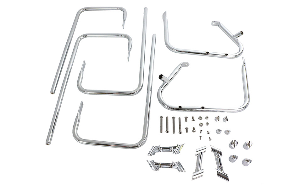 V-Twin #302197 - Chrome Saddlebag Guard Kit