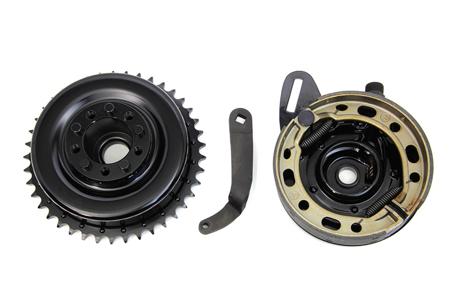 V-Twin - 45 inch Rear Brake Drum and Backing Plate Assembly