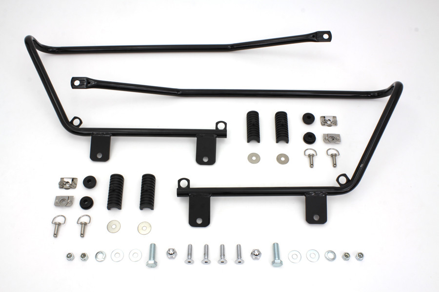 V-Twin - Wyatt Gatling Saddlebag Brackets and Stud Kit Black