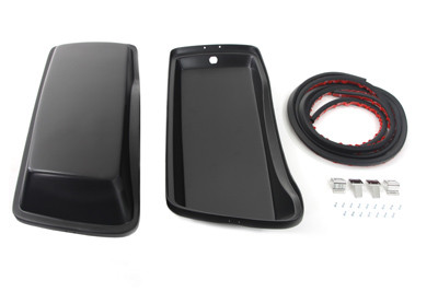 V-Twin - Black Saddlebag Lid Kit