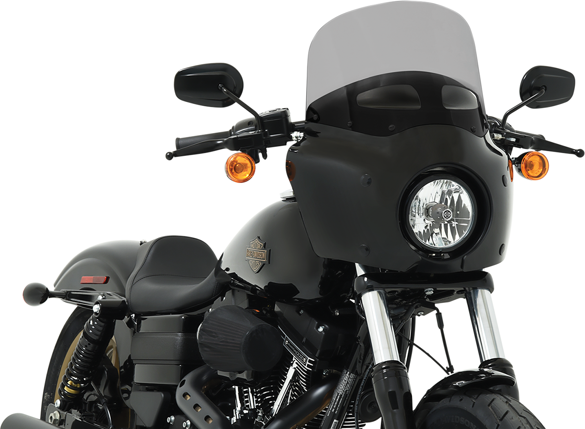 Roadwarrior Cafe Shield - Vented - Black Smoke -11"