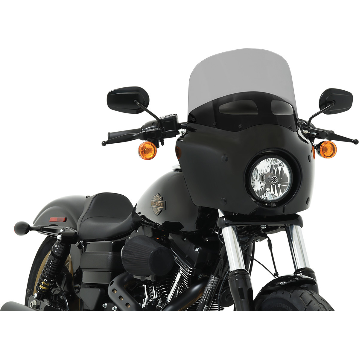 Memphis Shades #MEP87412 - Road Warrior Windshield - Vented - Black Smoke -11"