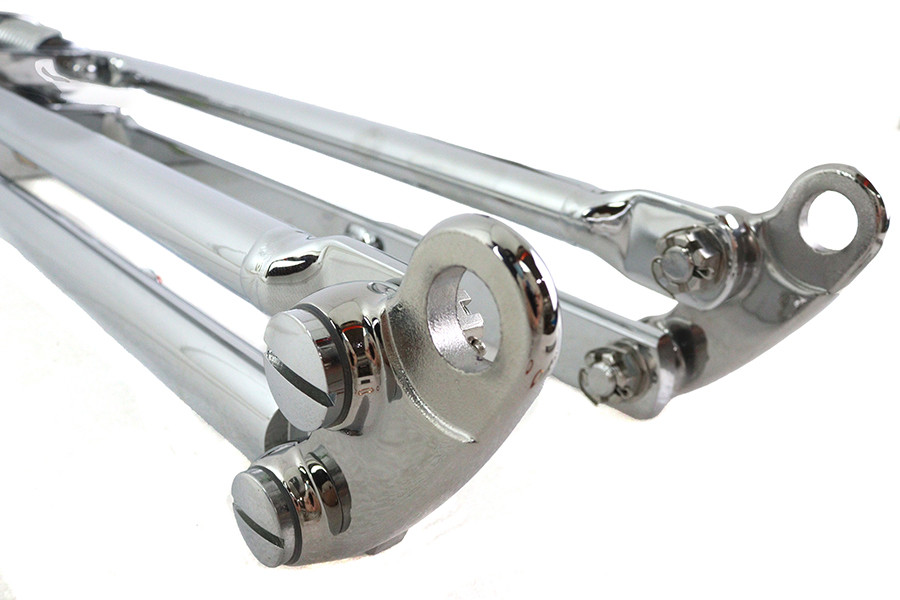 V-Twin - D+D Narrow Spring Fork Assembly Chrome 21 inch