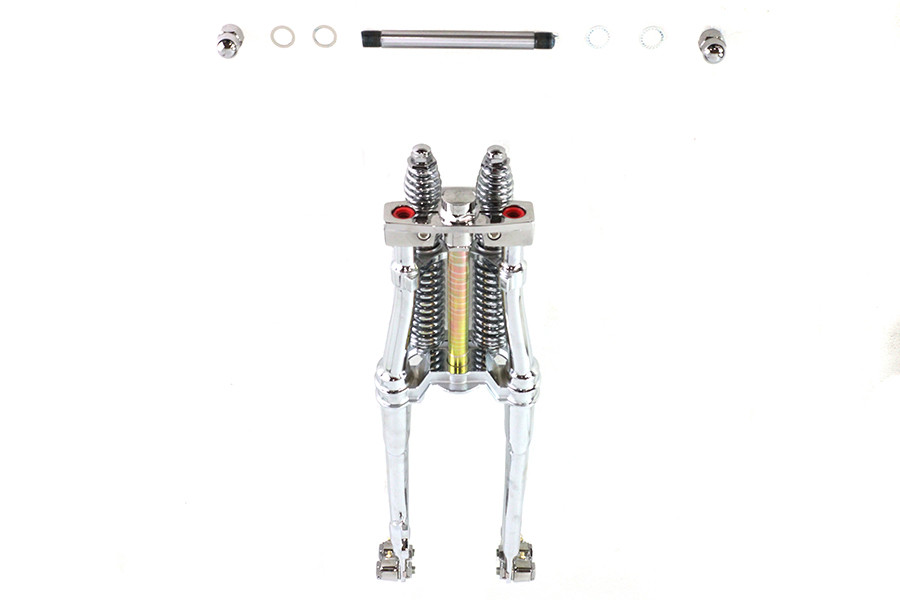 V-Twin - 20 inch Tedd Narrow Spring Fork Assembly Chrome