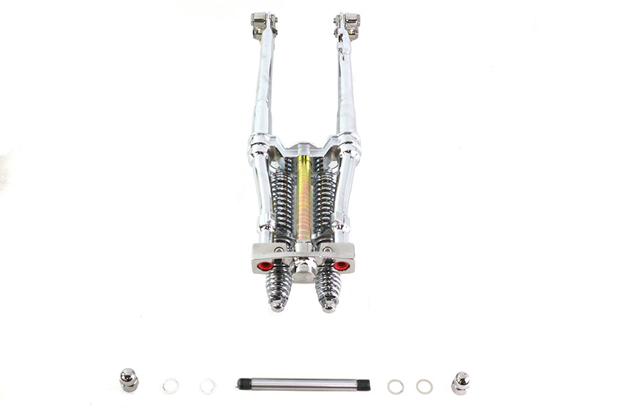 V-Twin - 22 inch Tedd Narrow Spring Fork Assembly Chrome