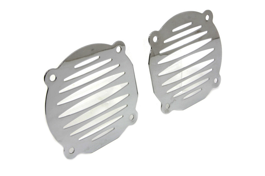 American Dresser #77464 - Chrome Milled Slots Speaker Grill Set