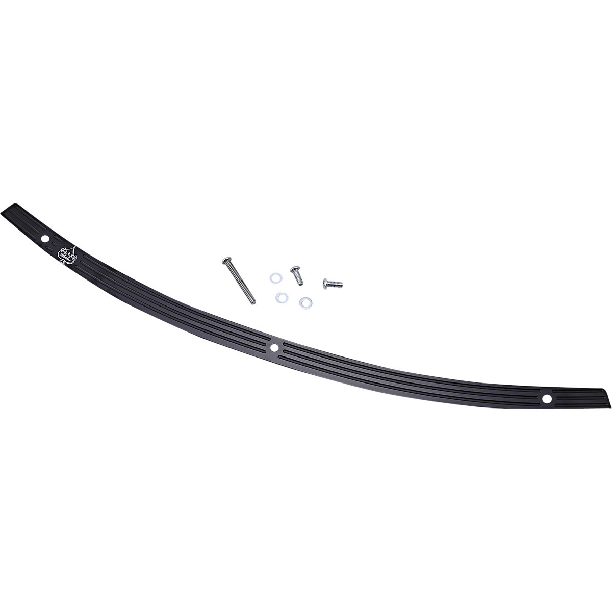 Klock Werks #KWW-01-0576 - Flare® Windshield Trim - Logo - Black w/ Contrast Logo - '96-'25 FLH