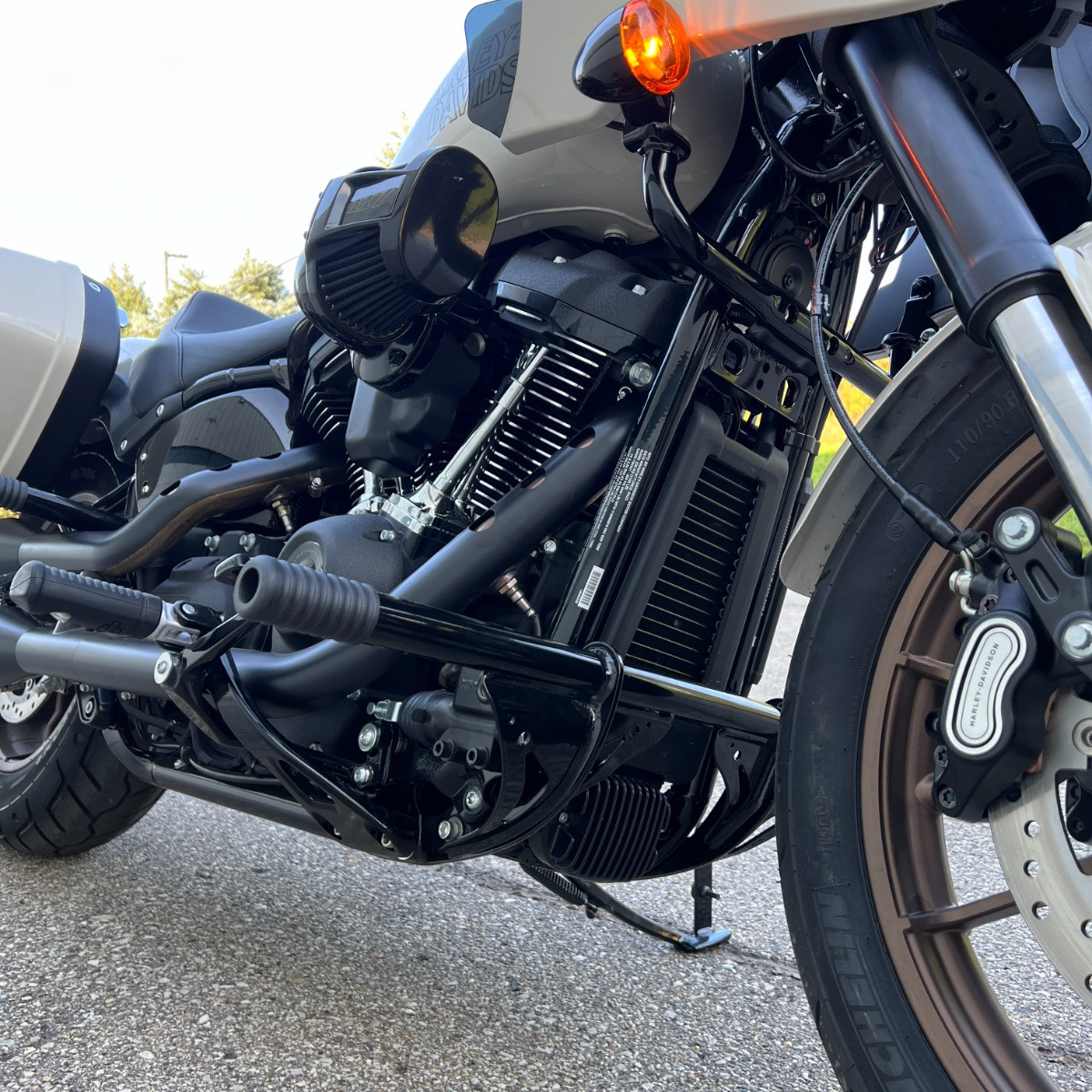 Hogworks Black Highway Peg Crash Bar for Harley® Low Rider / Street Bob '18-'25