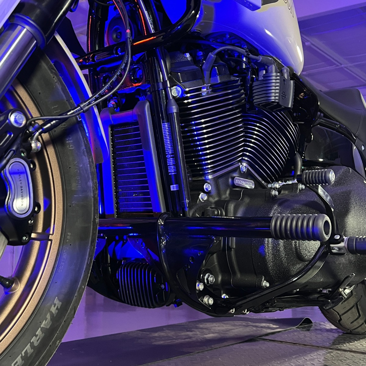 Hogworks Black Highway Peg Crash Bar for Harley® Low Rider / Street Bob '18-'25
