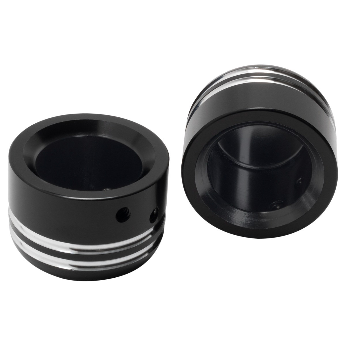 Hogworks Contrast Cut Black Front Axle Nut Covers for Harley-davidson® Motorcycles