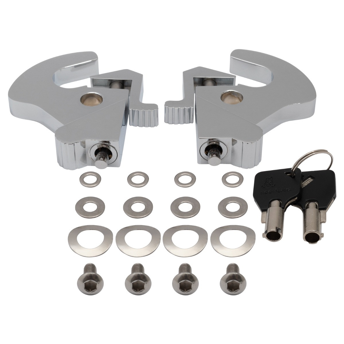 Hogworks Locking Quick Release Clamp Kit for Harley-davidson® Motorcycles | Chrome