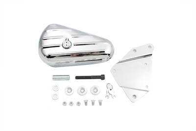 Wyatt Gatling - Chrome Left Side Oval Tool Box and Mount Kit