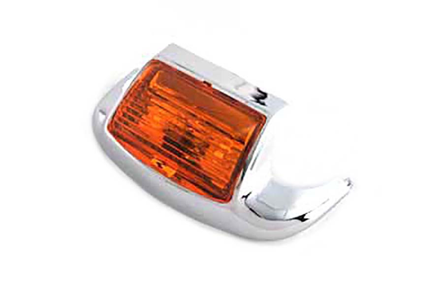 Wyatt Gatling #70757 - Chrome Front Fender Tip with Light