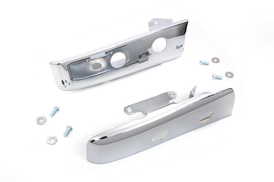 Wyatt Gatling #77948 - Chrome Slotted Saddlebag Filler Strip Kit