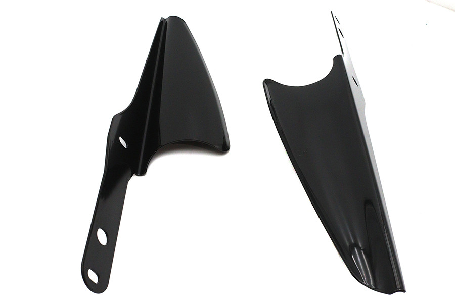 V-Twin #78964B - Black Fork Mount Wind Deflector Set
