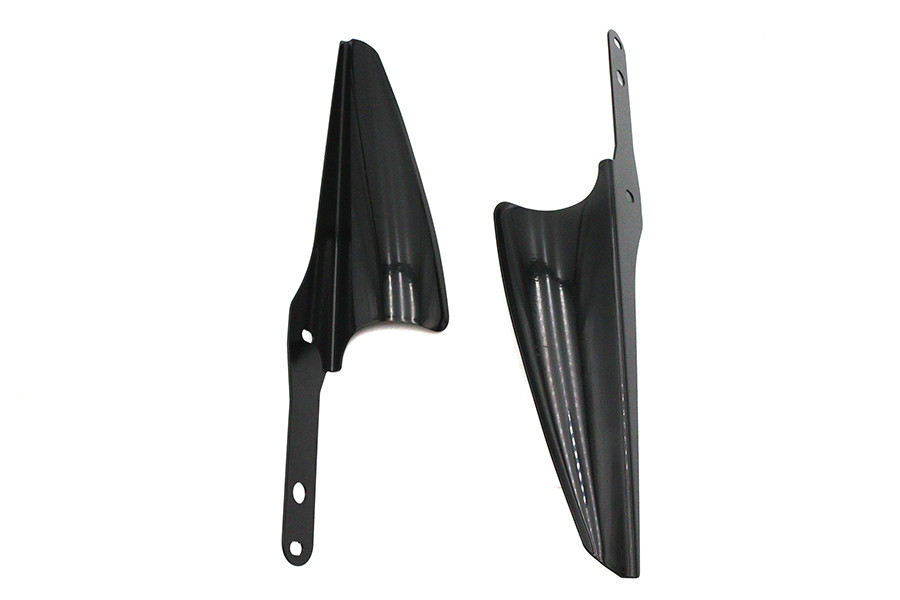 V-Twin #78964B - Black Fork Mount Wind Deflector Set