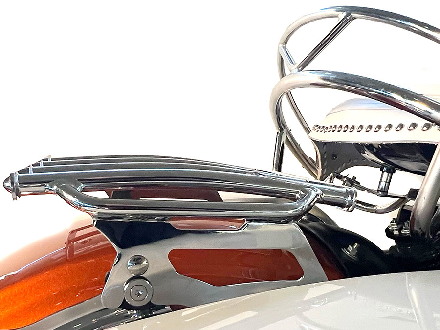 V-Twin #80250 - Retro 4 Rail Luggage Rack Chrome