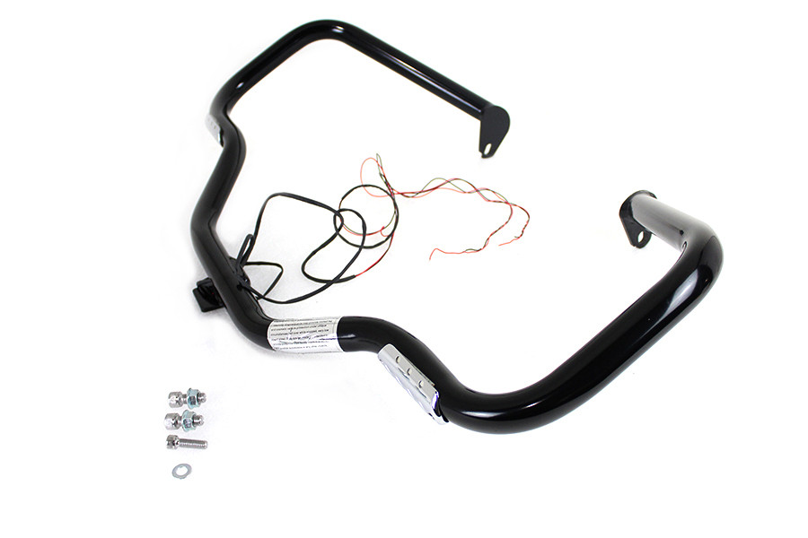 V-Twin #21046B - Black Front Turn Signal Highway Bar