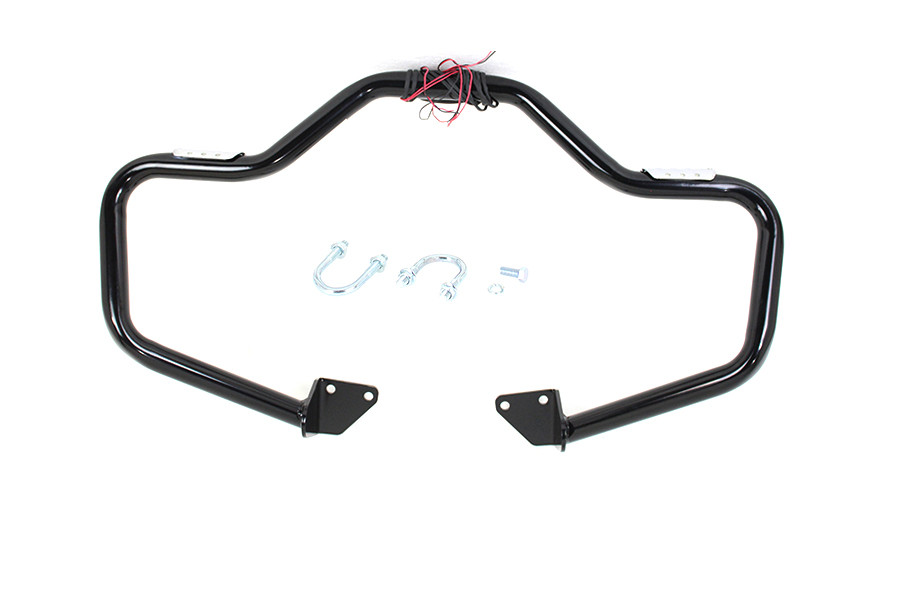 V-Twin #21049B - Black Front Turn Signal Highway Bar