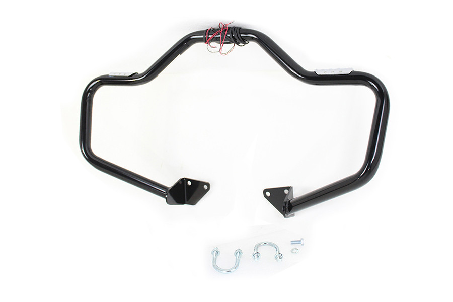 V-Twin #21049B - Black Front Turn Signal Highway Bar