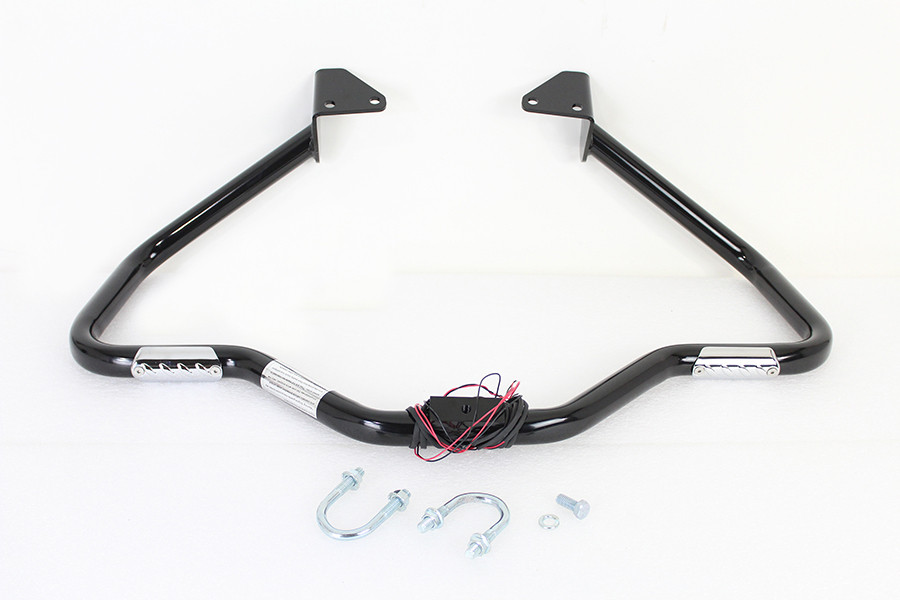 V-Twin #21049B - Black Front Turn Signal Highway Bar